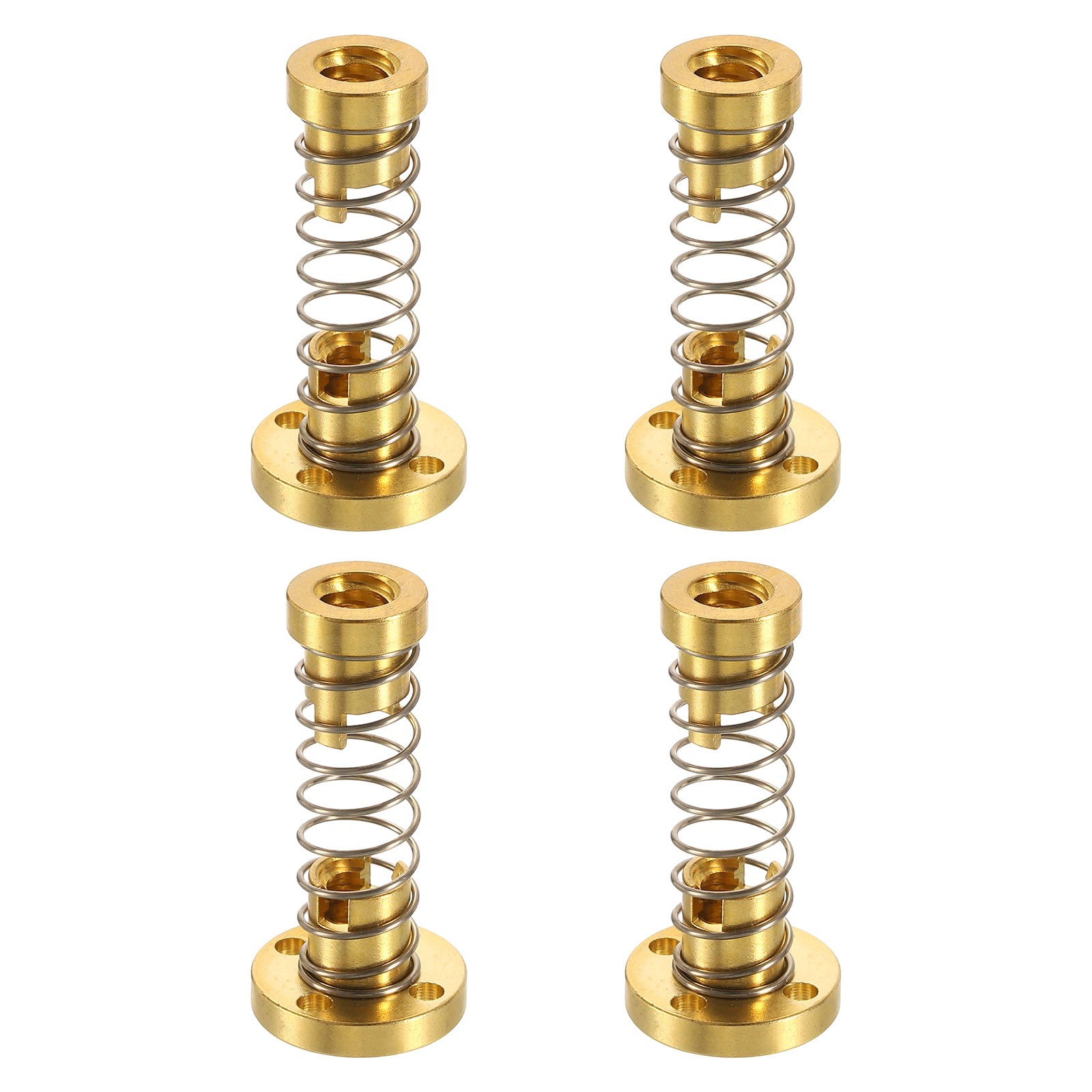 4Pcs Anti Backlash Spring Loaded Nut(2mm Pitch, 2 Start, 4mm Lead, 3.5mm Holes)