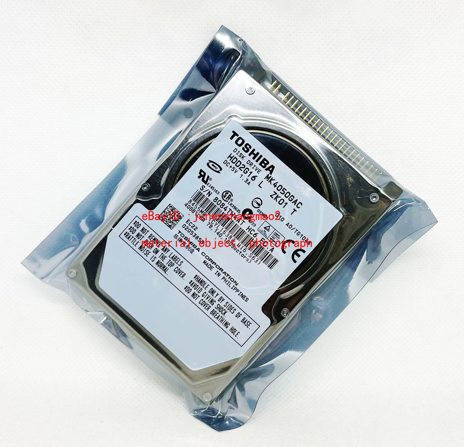 Toshiba 40GB built-in 2.5" MK4050GAC automotive temperature control hard drive