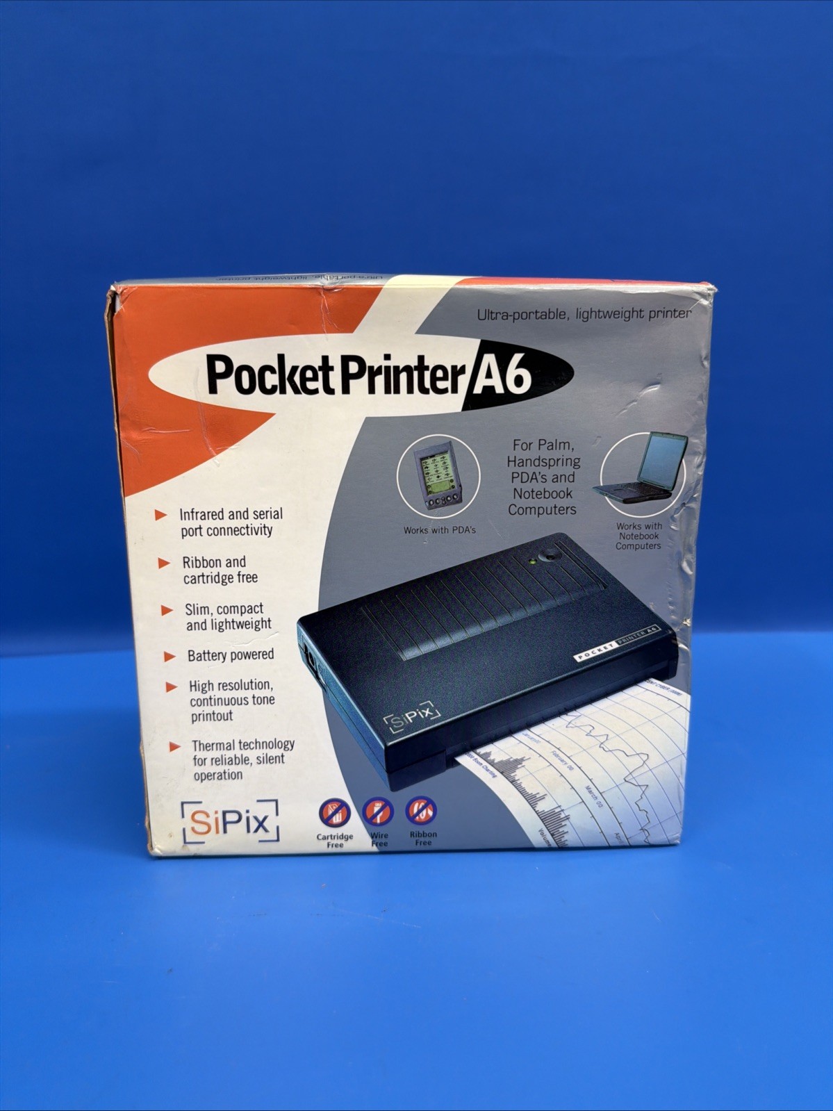 SiPix Pocket Printer A6 Portable Thermal Printer Open Box Complete w/ Adapter