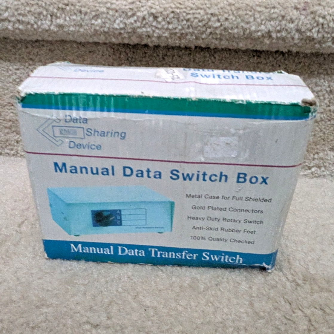 Data Sharing Device Manual Data Switch Box High-Speed 3-Port Layer 1 Unmanaged