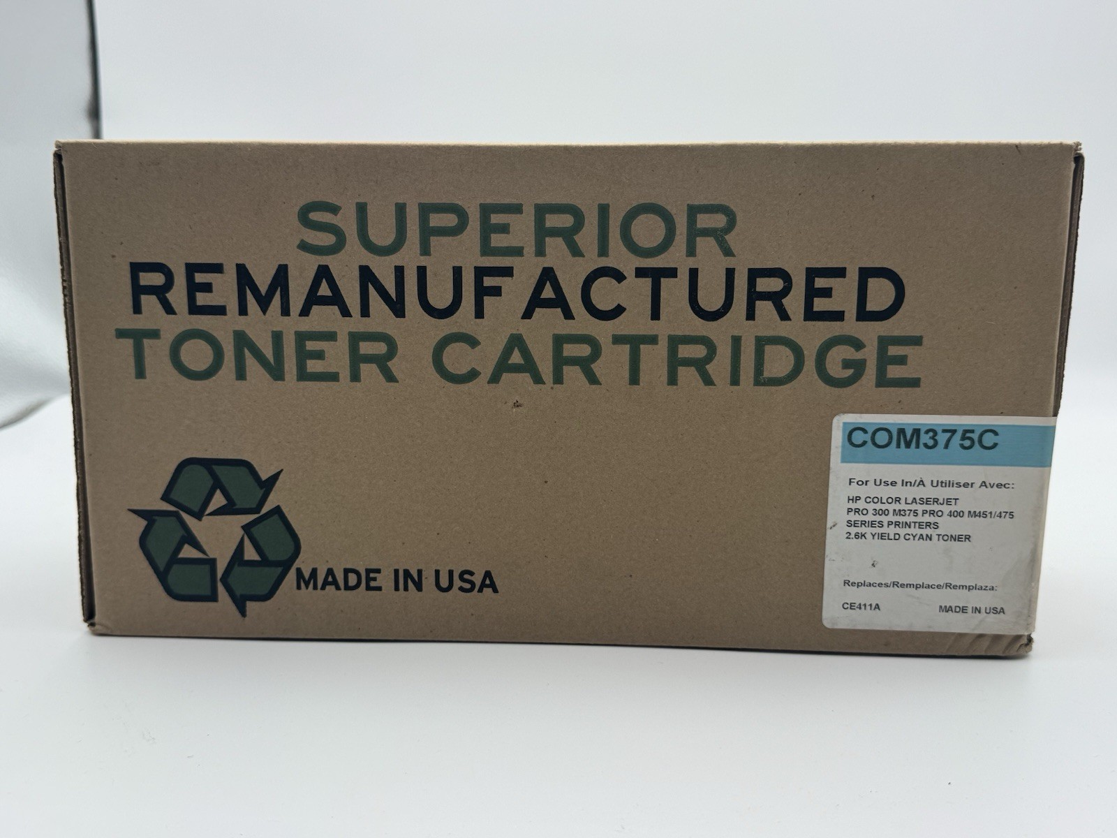 New Superior COM375C Compatible Cyan Toner Cartridges CE410A Hp Color Laserjet