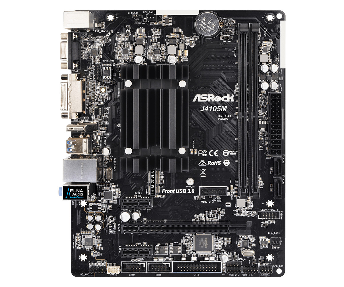 For ASROCK J4105M Motherboard J4105 2*DDR4 8G DVI+HDMI MATX Tested ok
