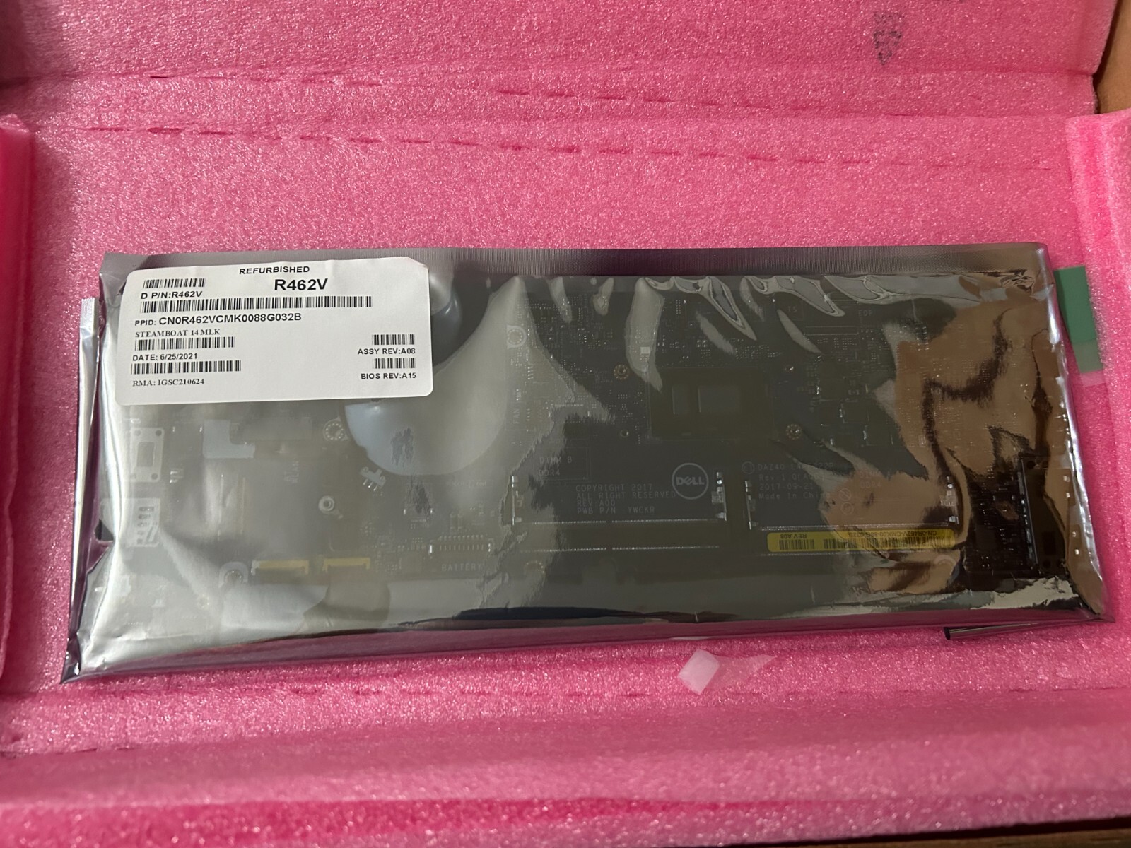 OEM DELL LATITUDE 7490 SERIES INTEL CORE I5-8250U CPU LAPTOP MOTHERBOARD R462V A