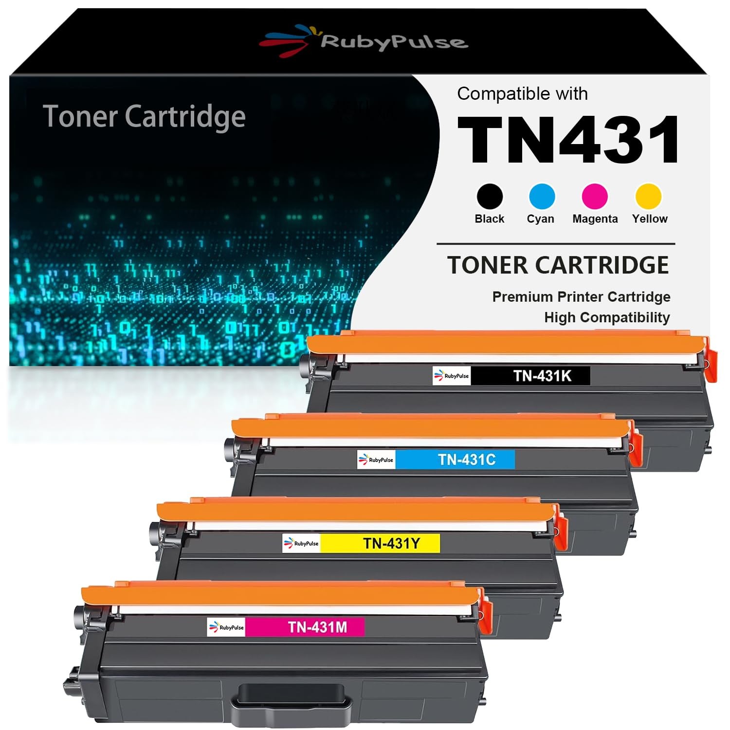 ** NEW Brother Toner | TN431 / TN433 | Black / Color | Compatible | 4-Pack