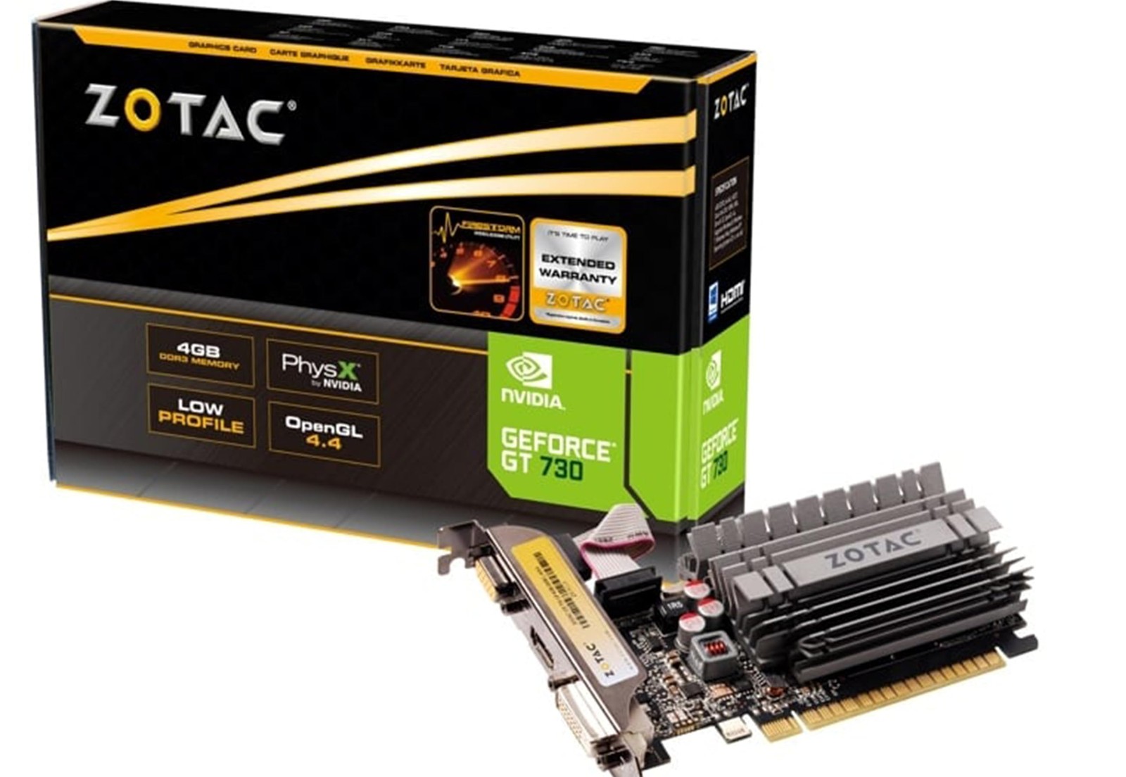 GeForce GT 730 Zone Edition 4GB DDR3 PCI Express 2.0 x16 (x8 Lanes) Graphics ...