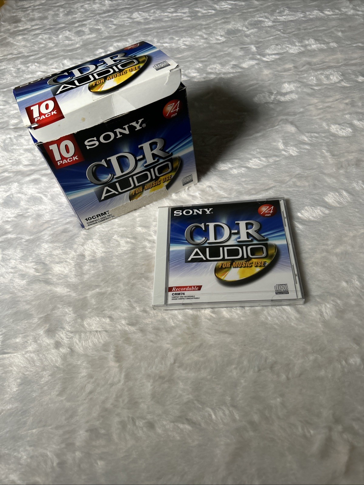 Lot Of 9 Sony CRM74 74 Min CD-R Audio Recordable Disc New Sealed