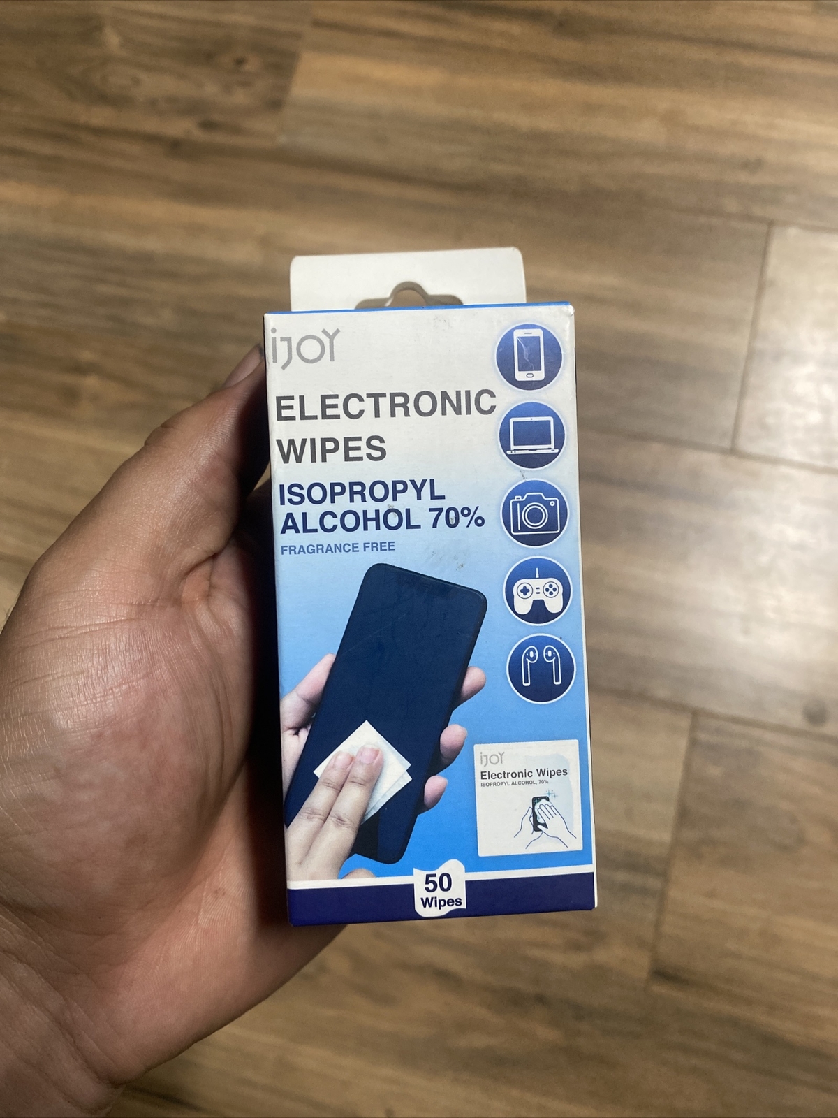 IJOY Electronic Wipes 50 per box Isopropyl Alcohol Fragrance Free 