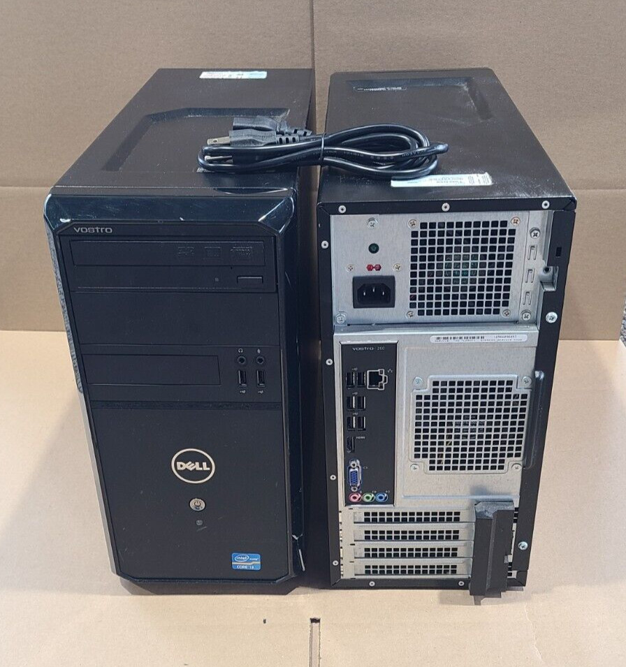 Dell Vostro 260 Tower i3-2120 3.3Ghz 8GB 128GB SSD DVDRW Win 10 Pro
