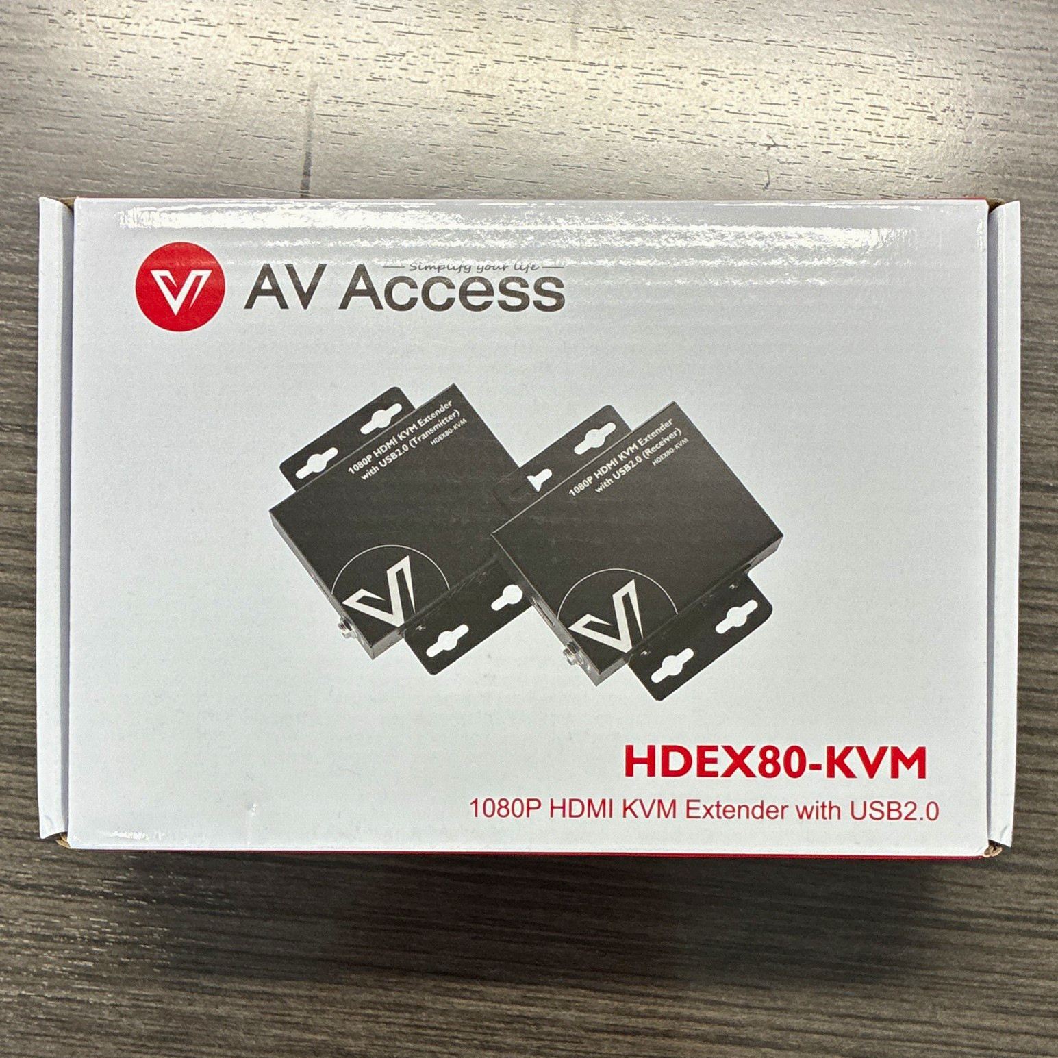 AV Access HDEX80-KVM 1080P HDMI KVM Extender USB 2.0 66 ft Powered