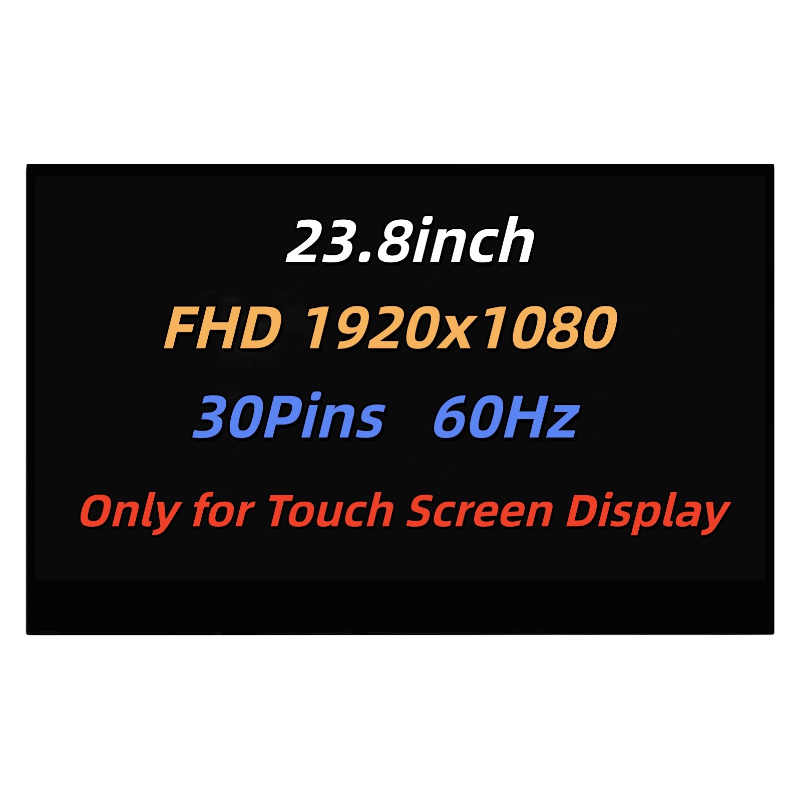 New Replacement LCD Screen MV238FHM-K10 MV238FHM K10 for Dell P/N: 074TJ9 Touch