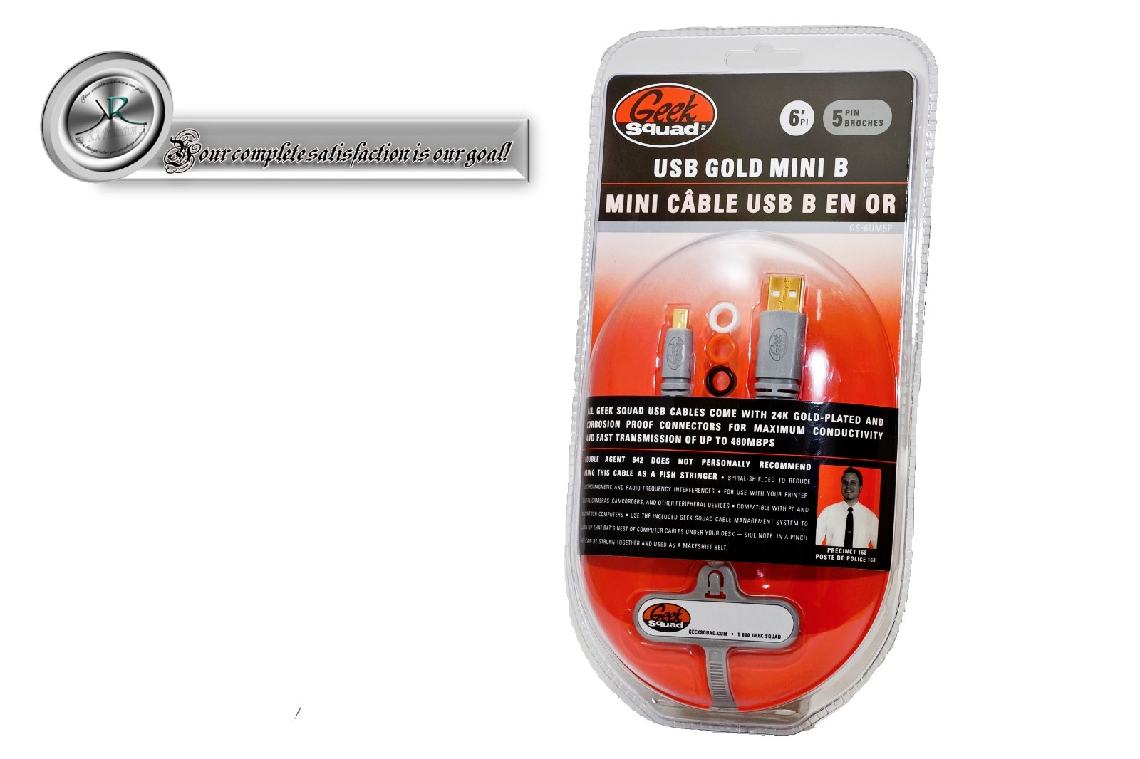 Geek Squad - 6' USB 2.0 Mini B Cable Model # GS-6UM5P (Brand New) 