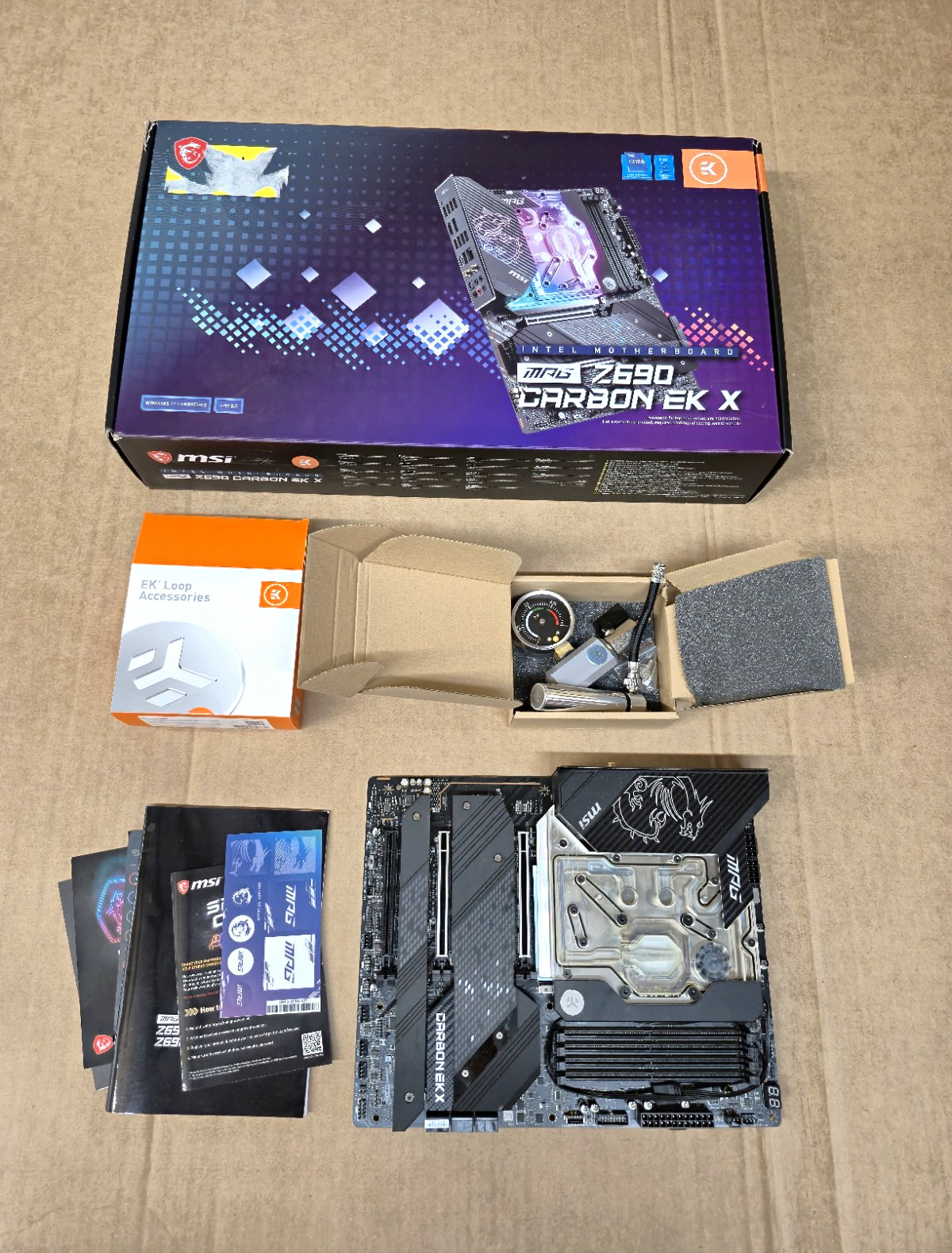 MSI MPG Z690 CARBON EK X ATX Motherboard LGA1700 DDR5 Wi-Fi For Liquid Cooled PC