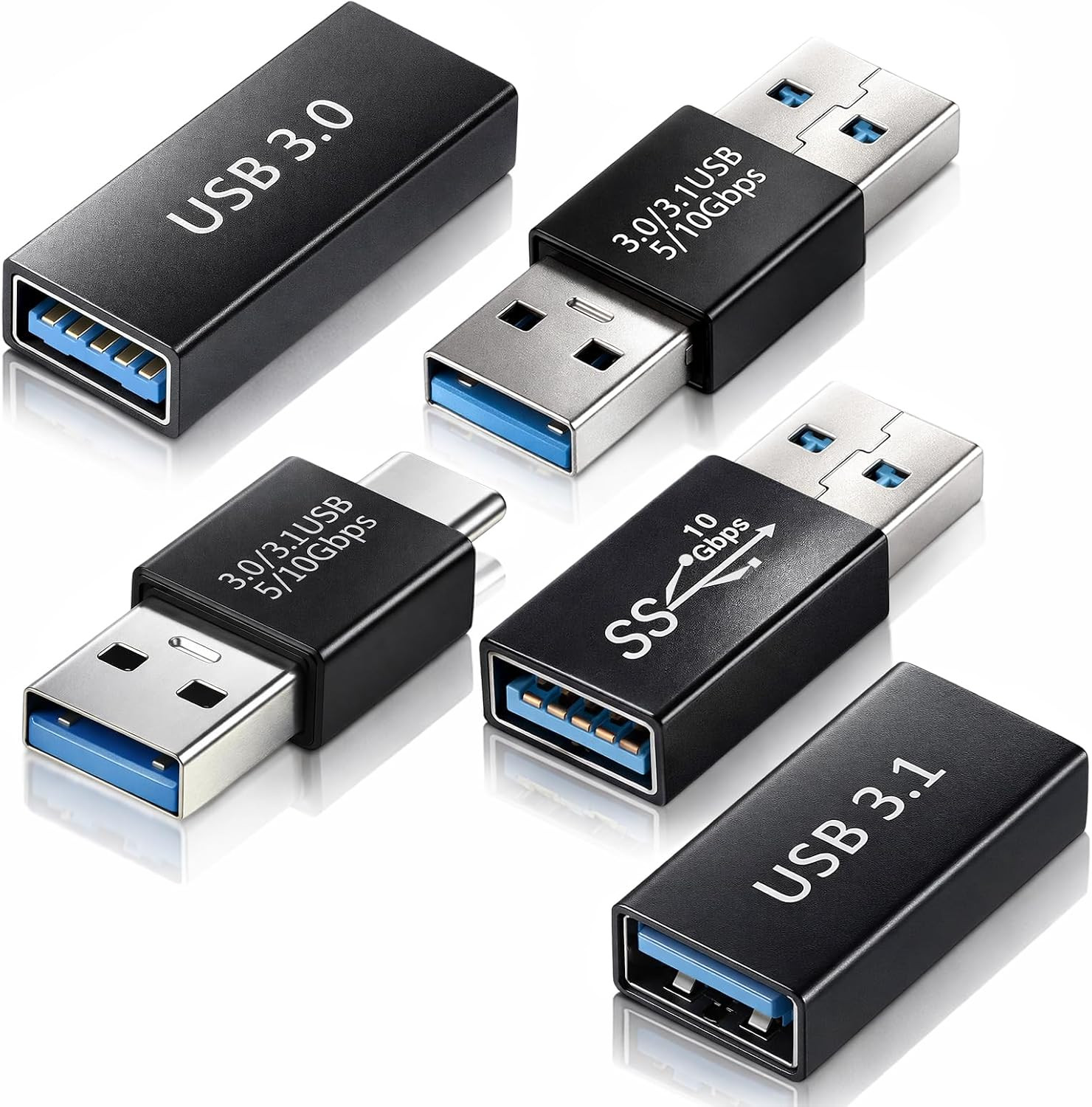USB to USB Adapter 4 Kinds of USB3.0 Apters Kit Usb-3.0-Type C Converter USB3.0