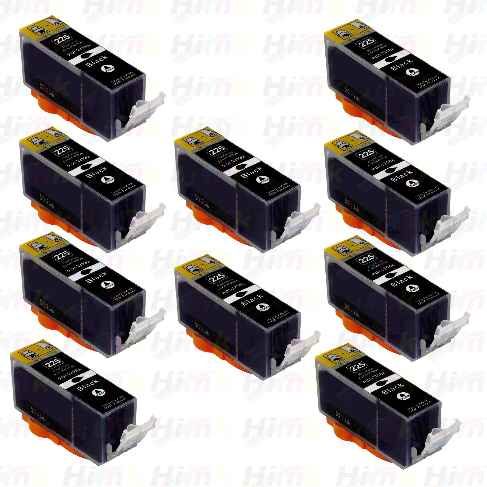 10PK NEW PGI-225 Black Ink Cartridges for Canon MG5120 MG5220 MG5320 Printers