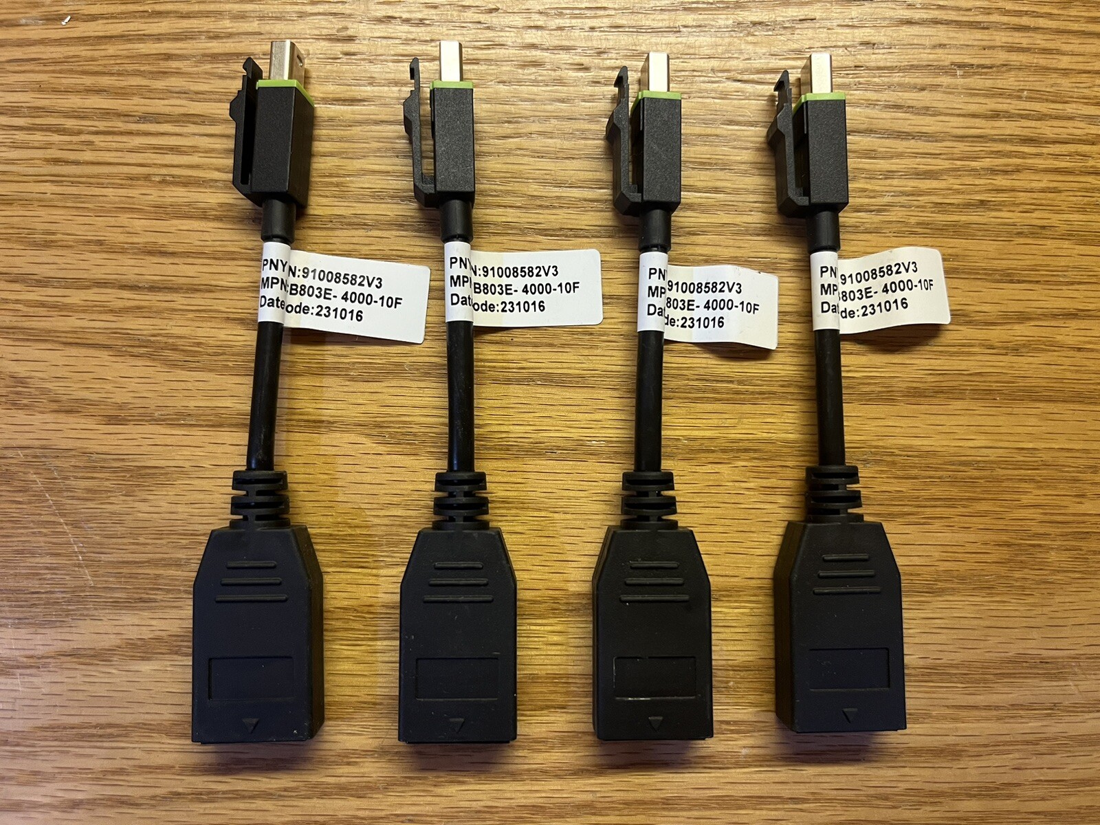 Lot of (4) PNY Mini DisplayPort Male to DisplayPort Female Adapter Mini DP to DP
