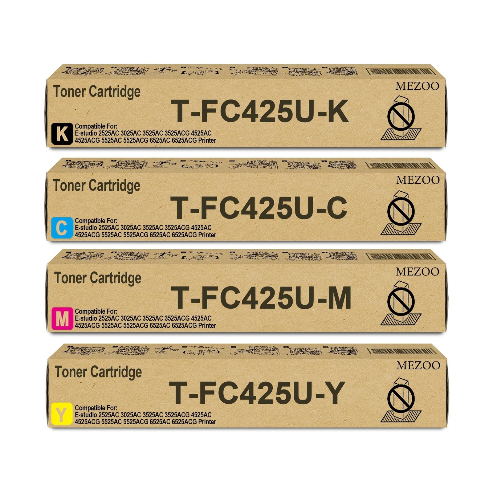 T-FC425U TFC425U Toner Cartridge T-FC425U-K T-FC425U-C T-FC425U-M T-FC425U-Y ...