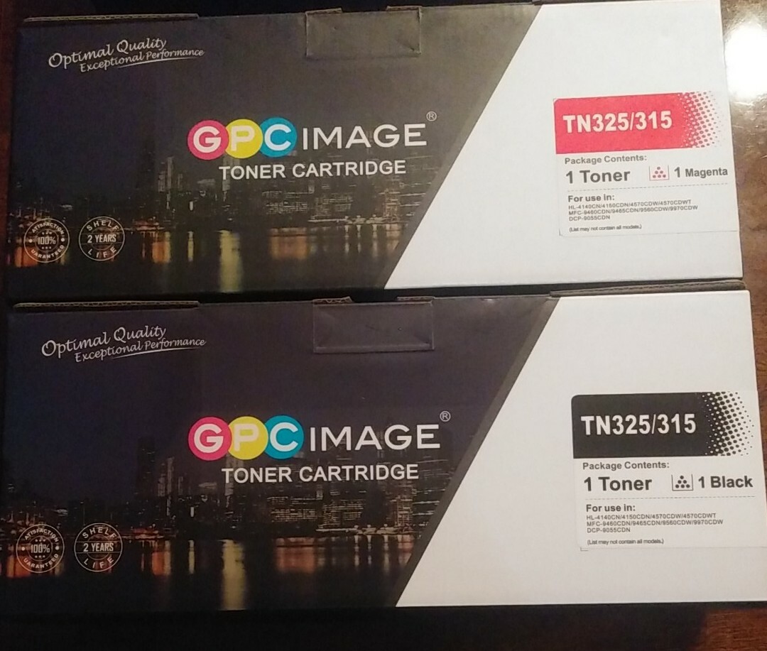 GPC Image TN325/315Laser TonerCartridge (1) Black  (1)Yellow, (1)Cyan (1)Magenta