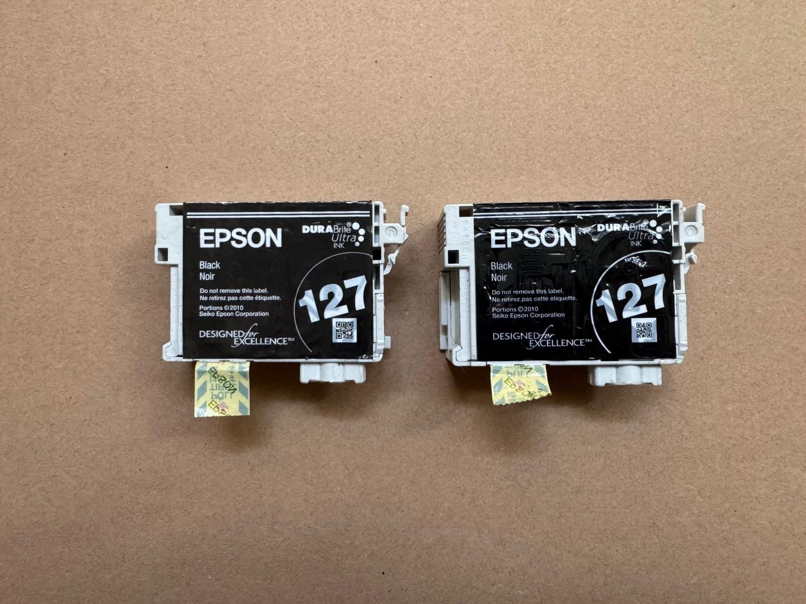 2 x Genuine Epson 127 Black Ink Cartridge NX625 WF7010 WF7510 WF7520 WF3520/40