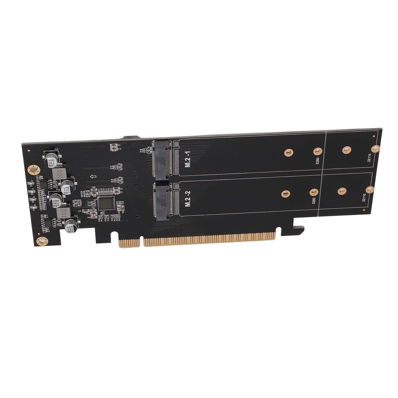 Quad M.2 NVMe To PCIe 4.0 X16 Adapter 4 Port High Speed 4x32Gbps M Key SSD Soft