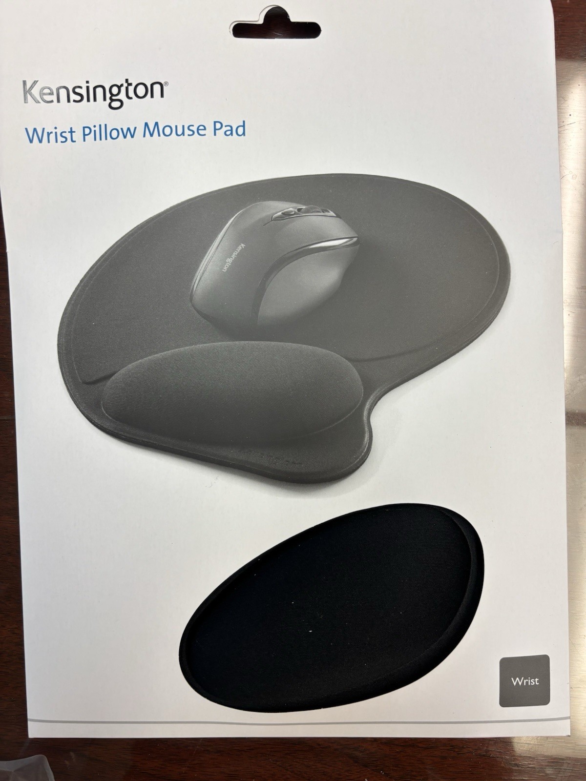 Kensington Wrist Pillow Mouse Pad Black Extra Cushioned L57822US New