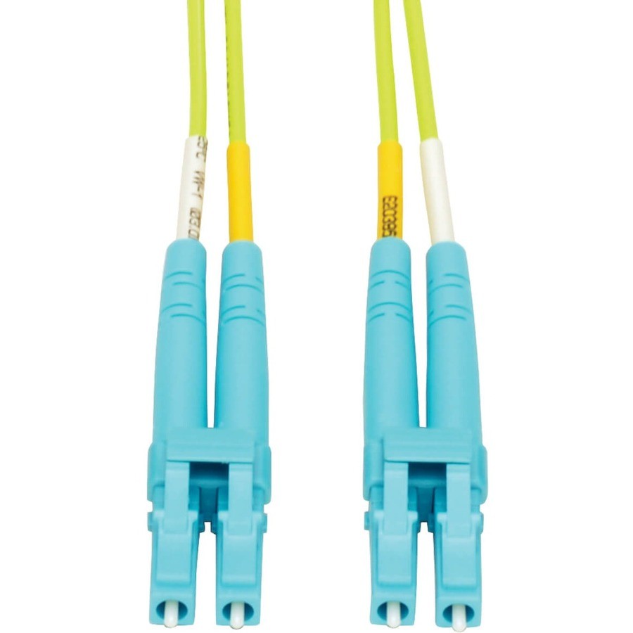 Tripp Lite 100G Duplex Multimode Fiber Optic Cable, Lime Green, 10m N820-10M-OM5