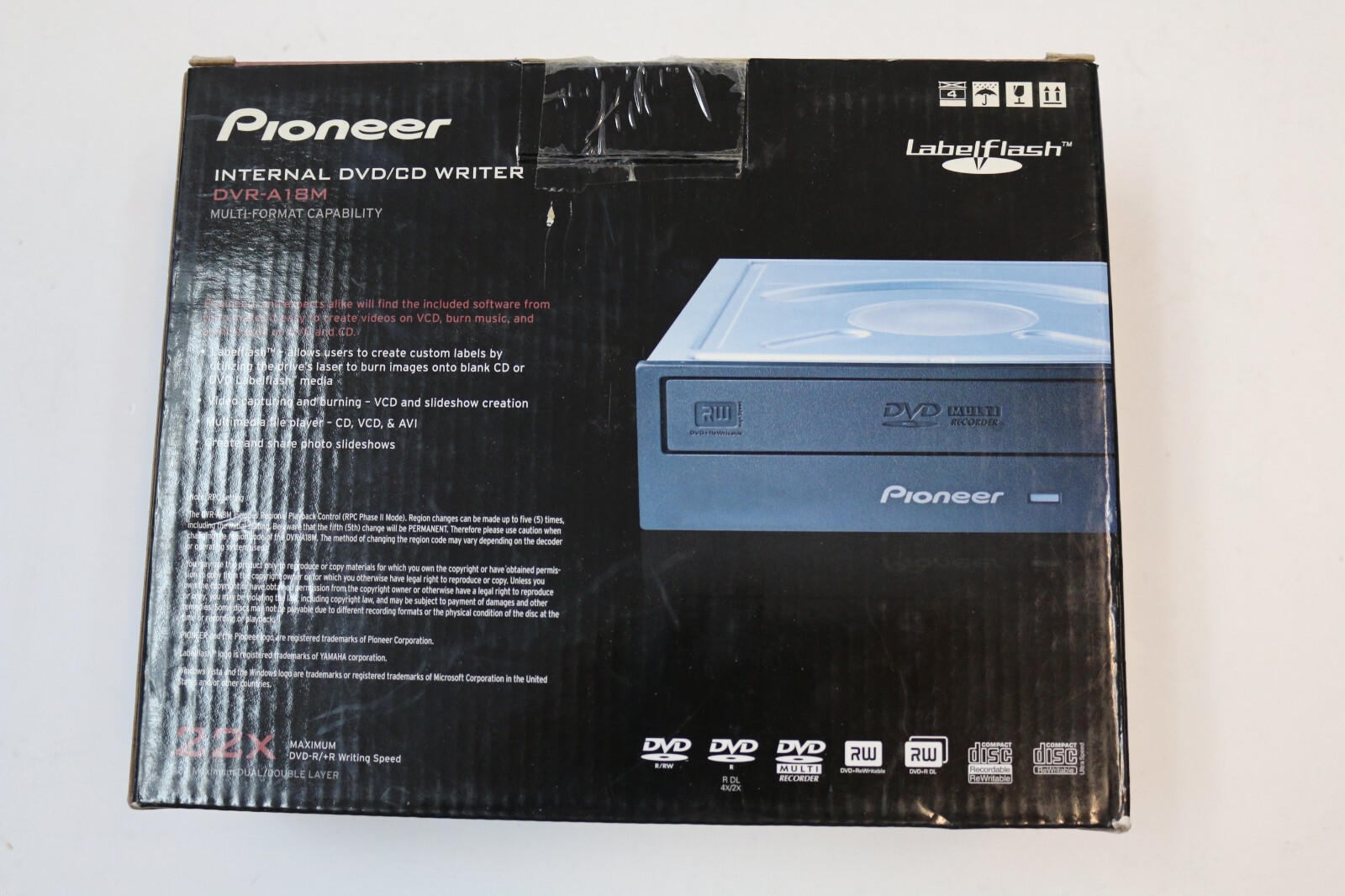 Pioneer, Internal DVD/CD Writer, Very New, DVR-A 18M
