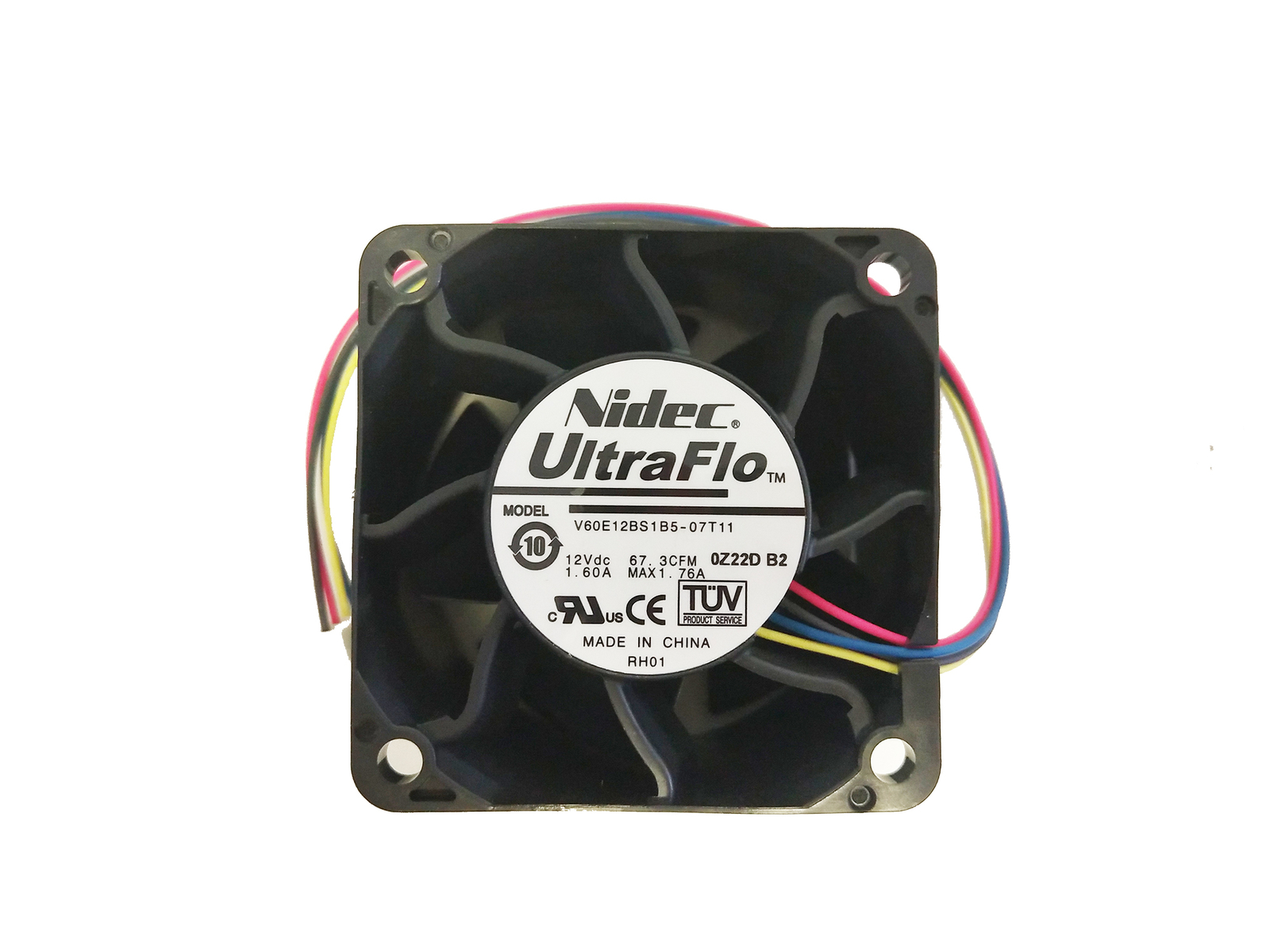 For Nidec UltraFlo Cooling Fan V60E12BS1B5-07T11 4-pin 12V 1.60A THA01 0H2K1D