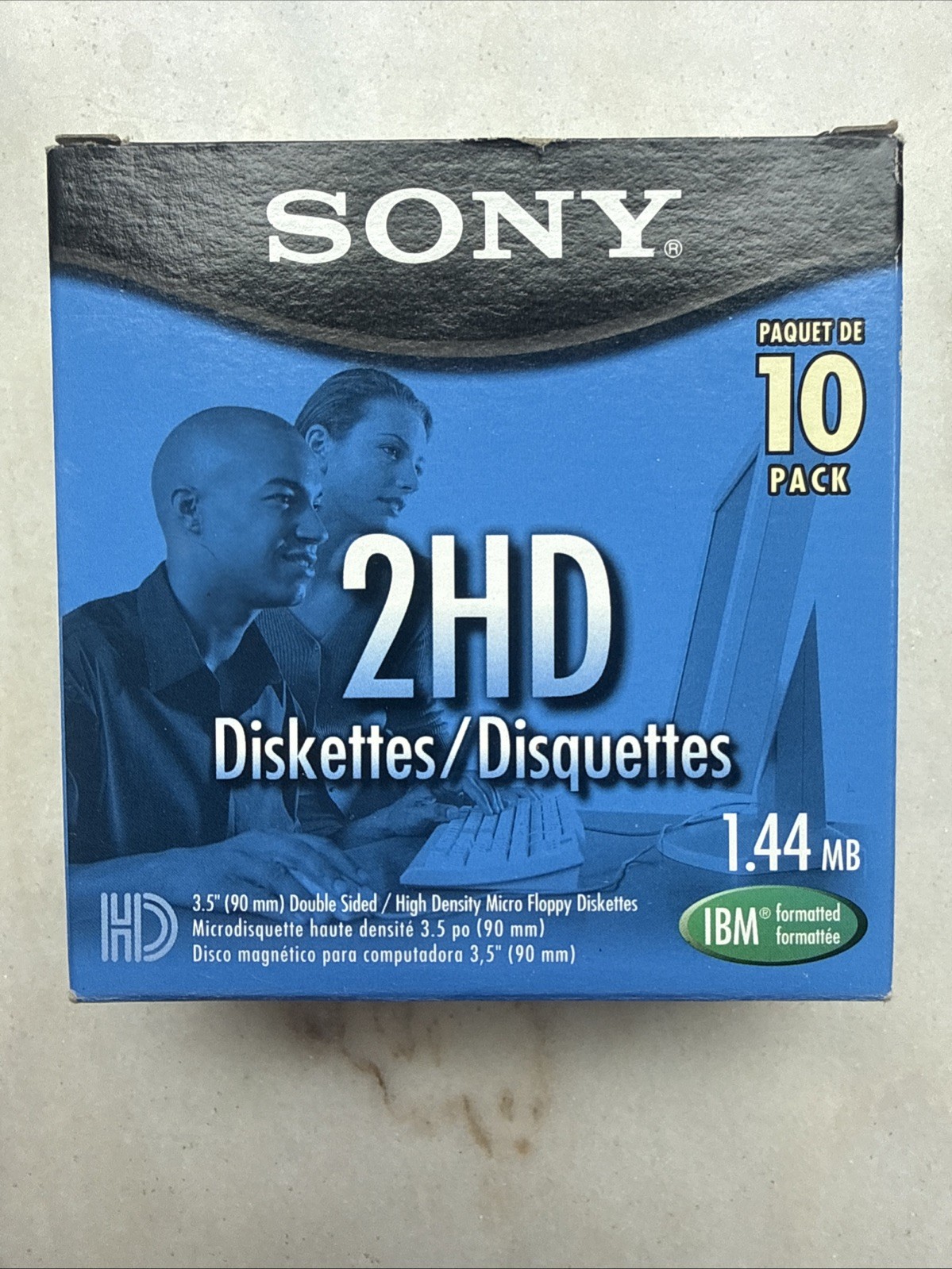 Sony 2HD Floppy Diskettes 1.44 MB 10-Pack NEW