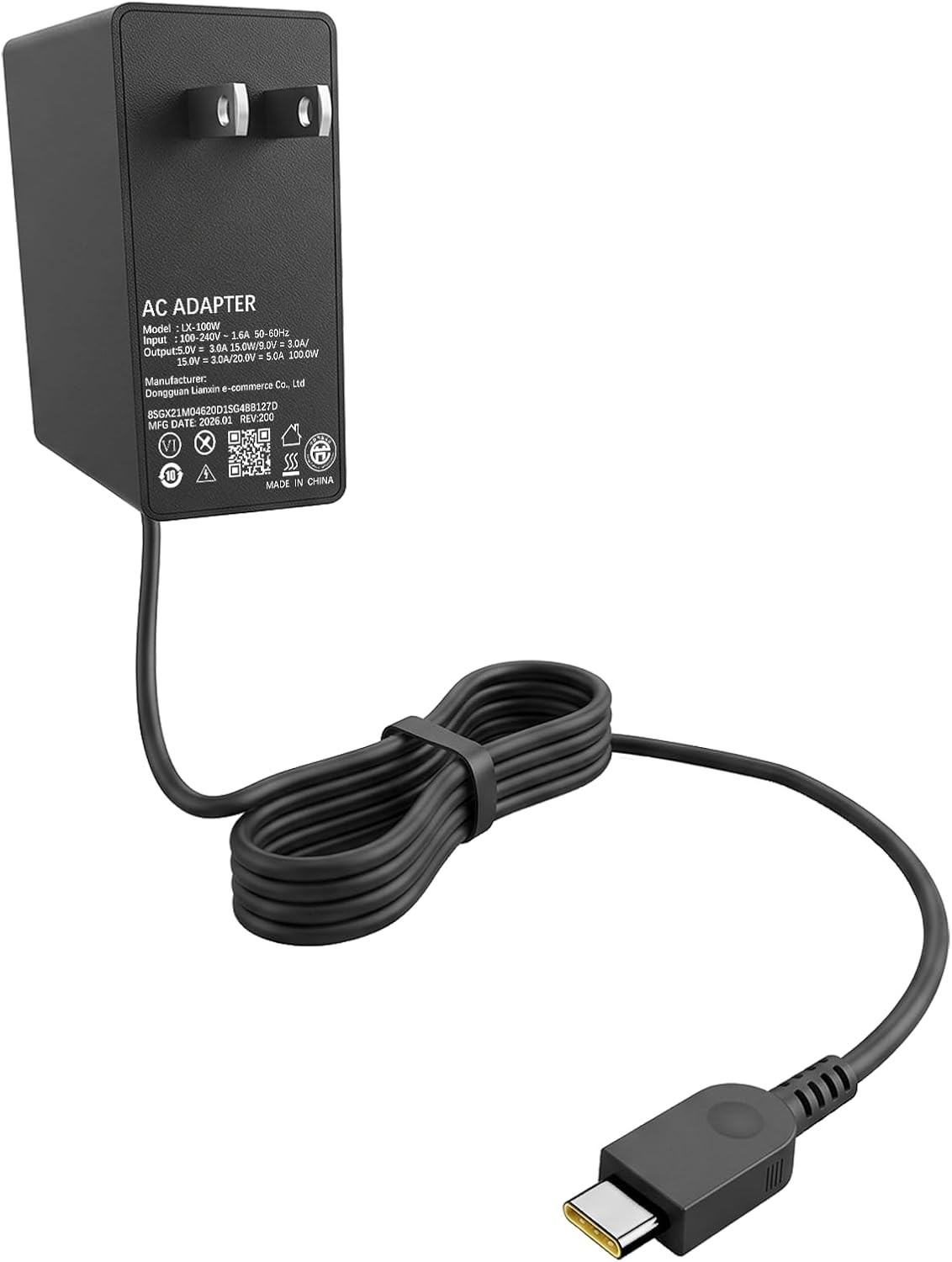 100W Universal USB-C Charger for Chromebook Laptop USB C T49-28