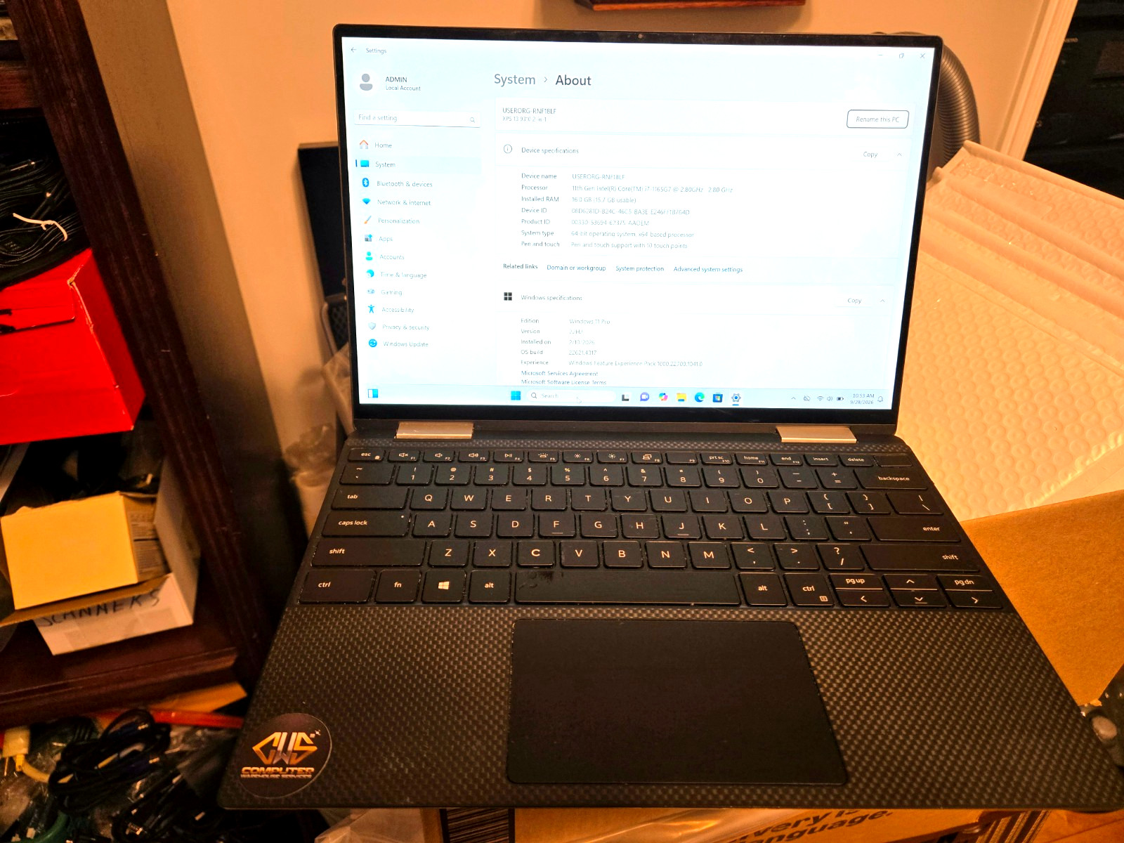 Dell XPS 13 9310 2-in-1 HD TOUCH Intel  i7-1165G7  2.8GHz 16GB RAM 512GB SSD