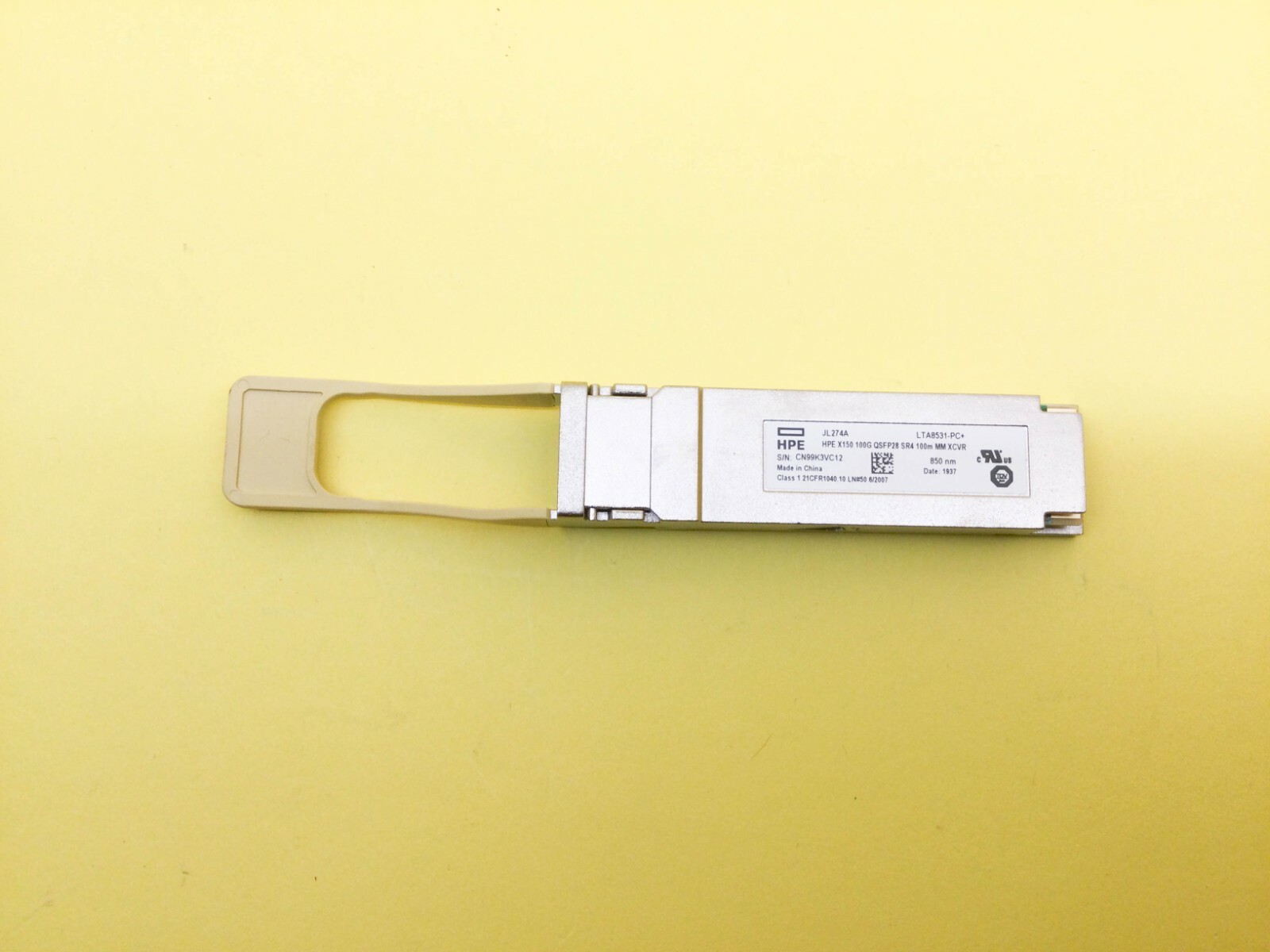 HPE X150 100G QSFP28 MPO SR4 100M MM XCVR TRANSCEIVER JL274A