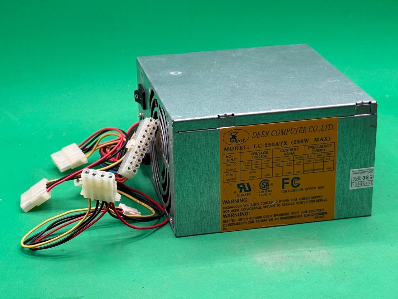 Deer Computer LC-250ATX 250W ATX Desktop Power Supply PSU TC
