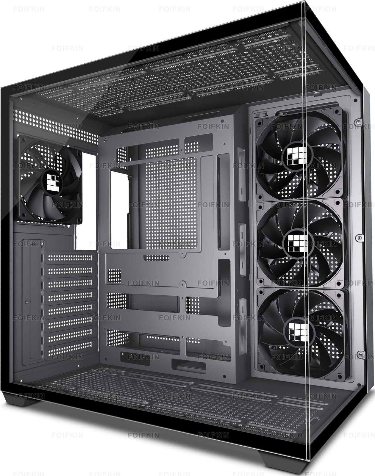 FOIFKIN F300 (2025) PC Case - Pre-Installed 4 No RGB Fan, ATX Mid-Tower Compu...