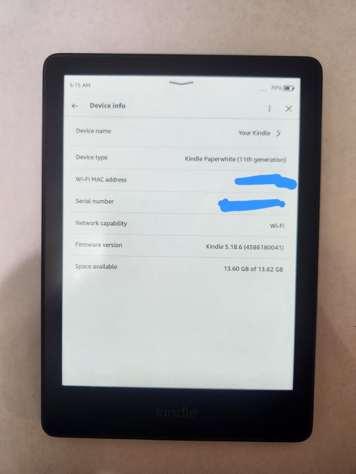 Amazon Kindle Paperwhite 11th Gen 16gb Black