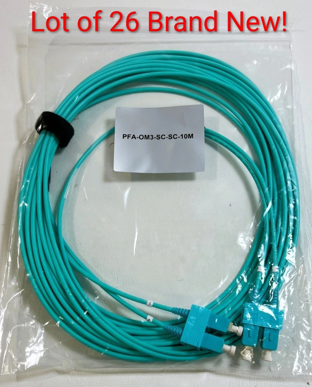 Lot Of 26 - 10m SC-SC Duplex 50/125 OM3 Multimode 10GB Fiber Patch Optic Cable