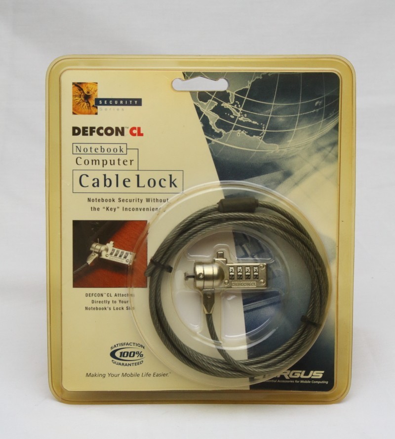 NEW Sealed Targus Defcon CL Laptop Kensington Lock Combination Lock NOS