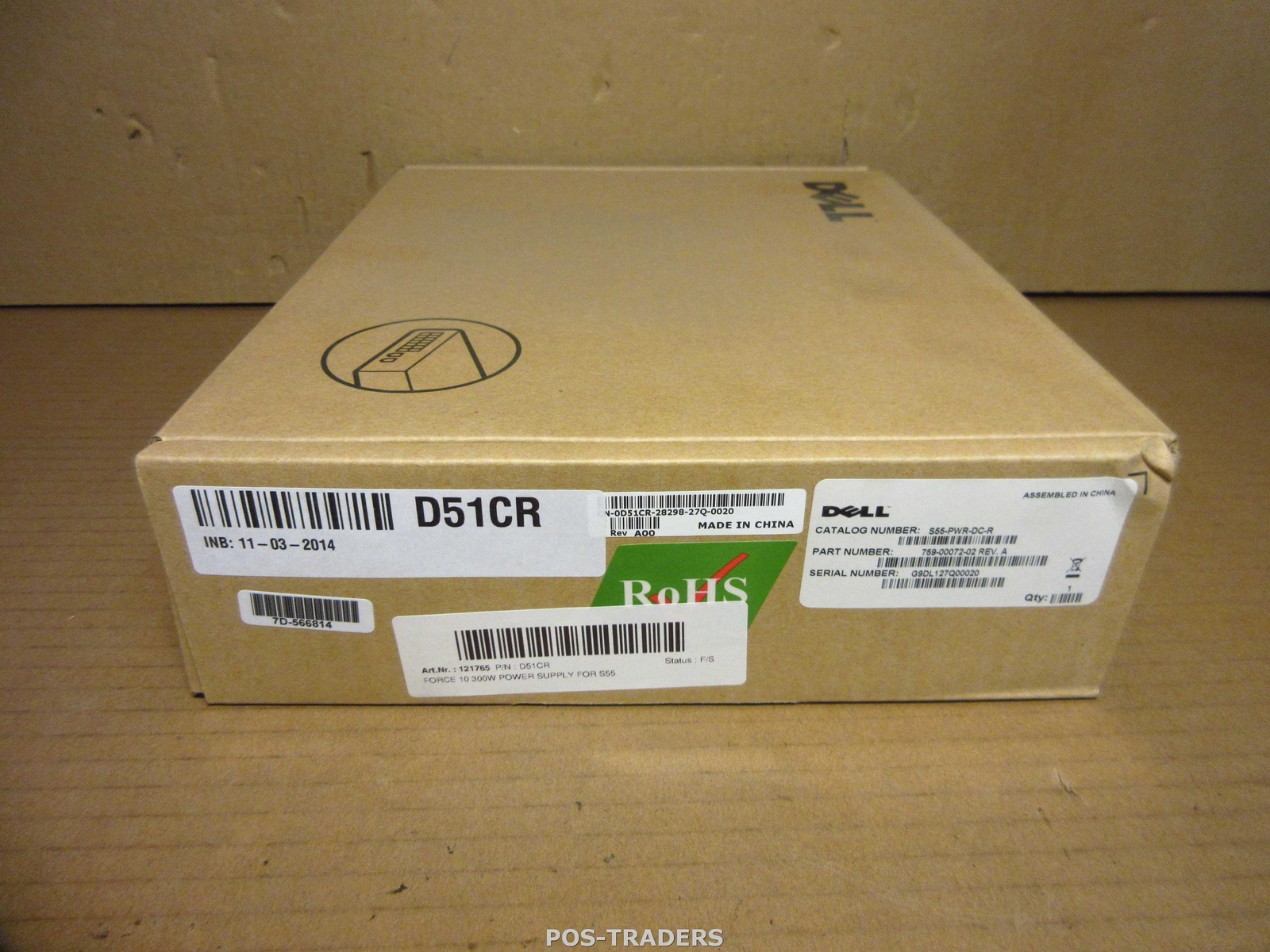 Dell D51CR Power Supply DPSN-300DB 300W For Dell PowerConnect 8024F, 7048R NEW
