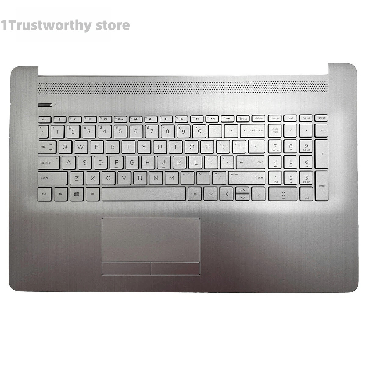 New For HP 17-CA 17-BY 17BY Palmrest w/ Non-Backlit Keyboard Silver L92785-001