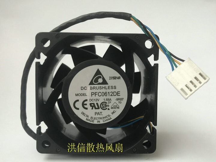 Delta 6038 PFC0612DE - 9R87 DC12V 1.68A 4-wire PWM cooling fan