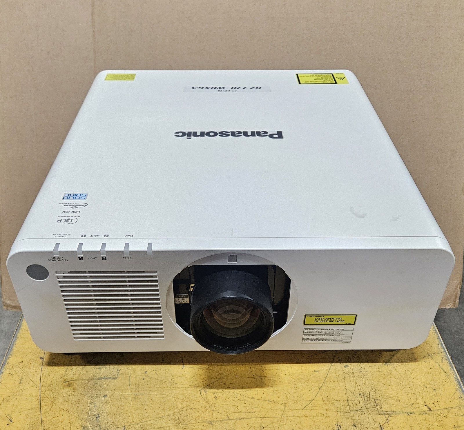 Panasonic Laser WUXGA DLP 7000 Lumens Projector 9627 Hours 9458 Lamp PT-RZ770