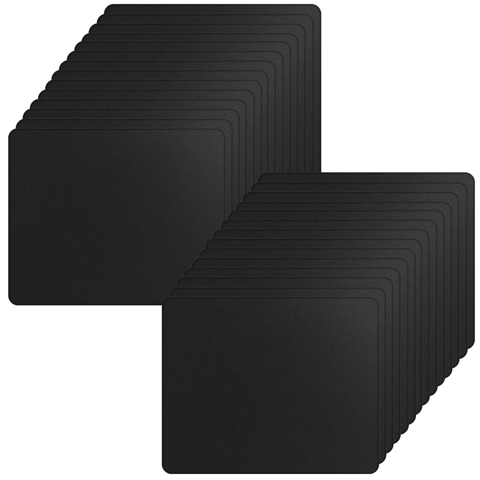 50 Pack Mouse Pad Bulk Pack, 7.09 x 8.66 Inch, Black