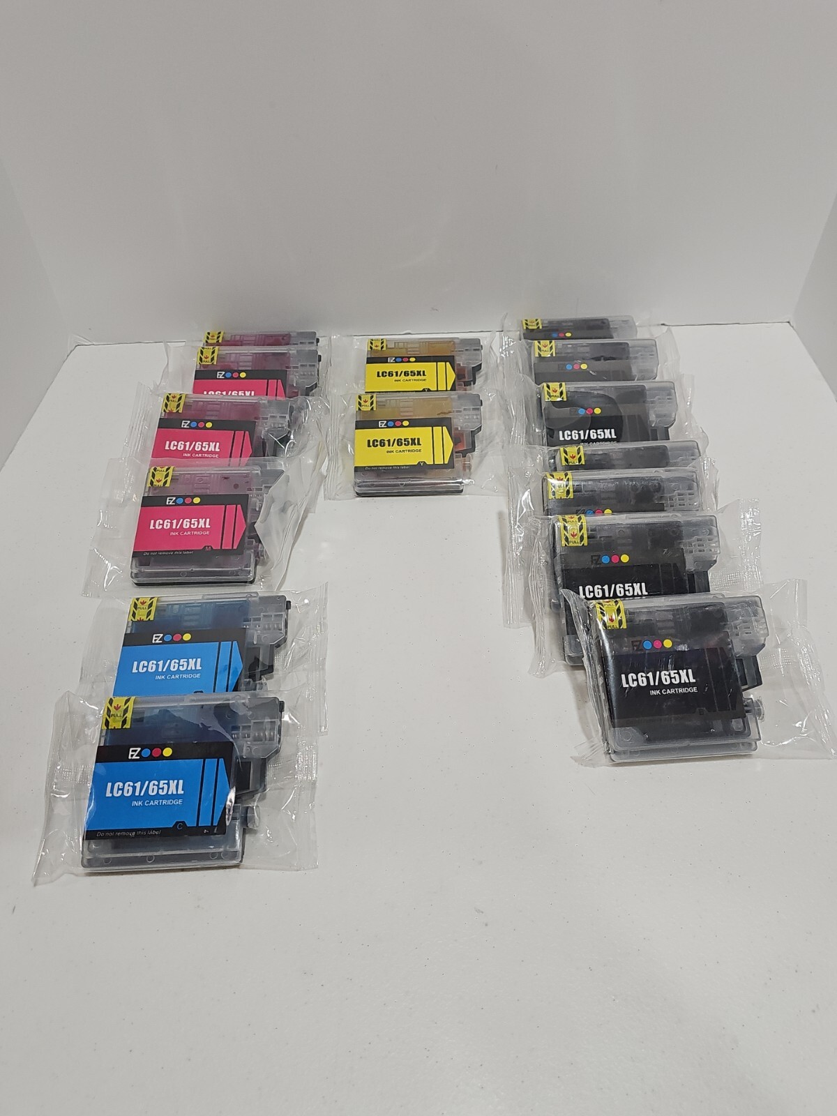 EZ Ink LC61/65XL Black Cyan Magenta Yellow Ink Cartridge Lot Of 15