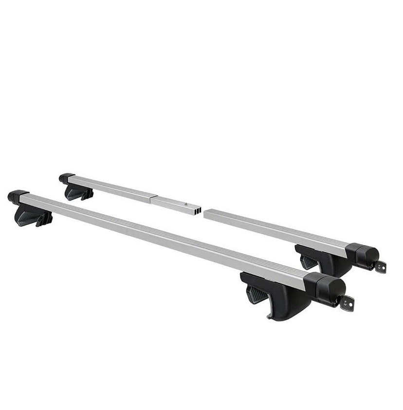 CargoLoc Rooftop Aluminum Crossbars 52” (132cm) – Adjustable to 46”-150lb NEW