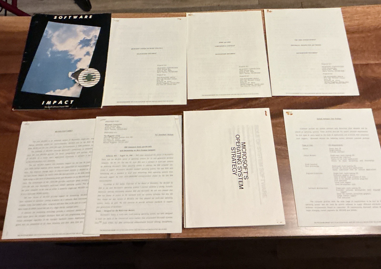 1984 Microsoft Software Impact XENIX MS-DOS IBM Strategy Press Kit