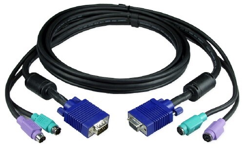 QVS 6 Foot Premium Keyboard/VGA/Mouse Combo Universal Extension Cable (C3P2X-06)