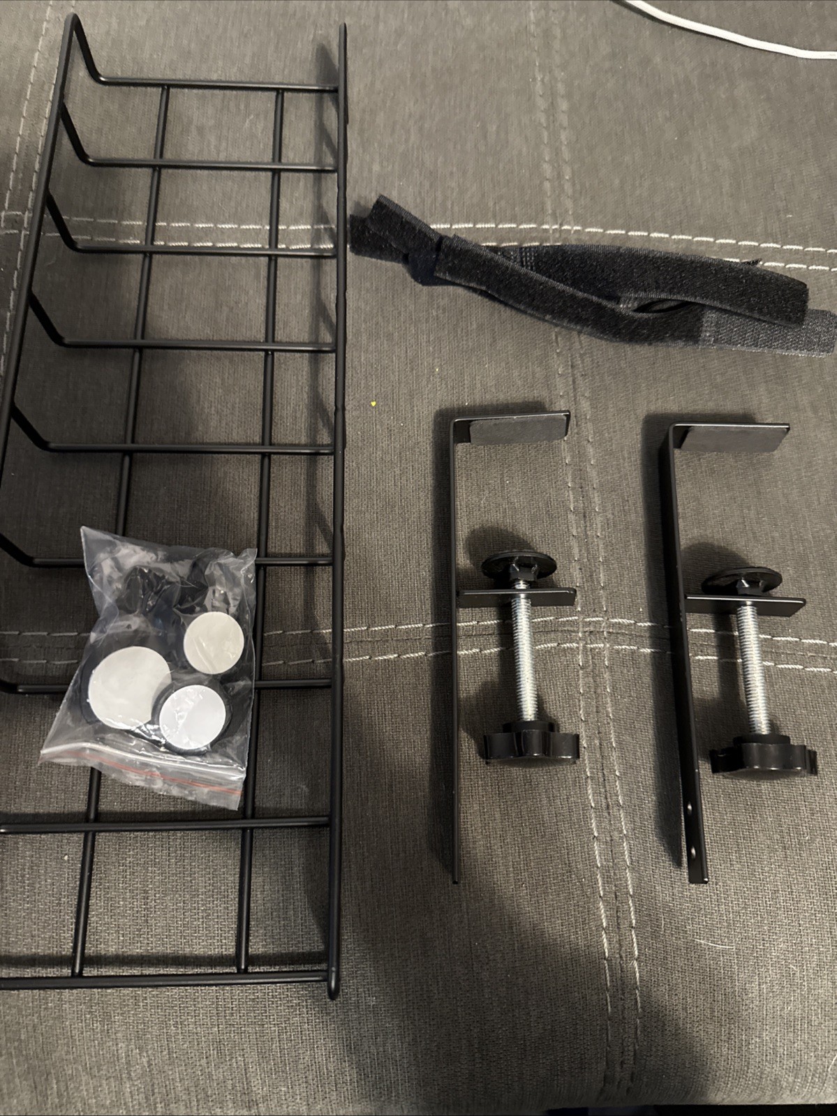 Desk Cable Management Tray With Cable Holders And Cable Organizer Straps