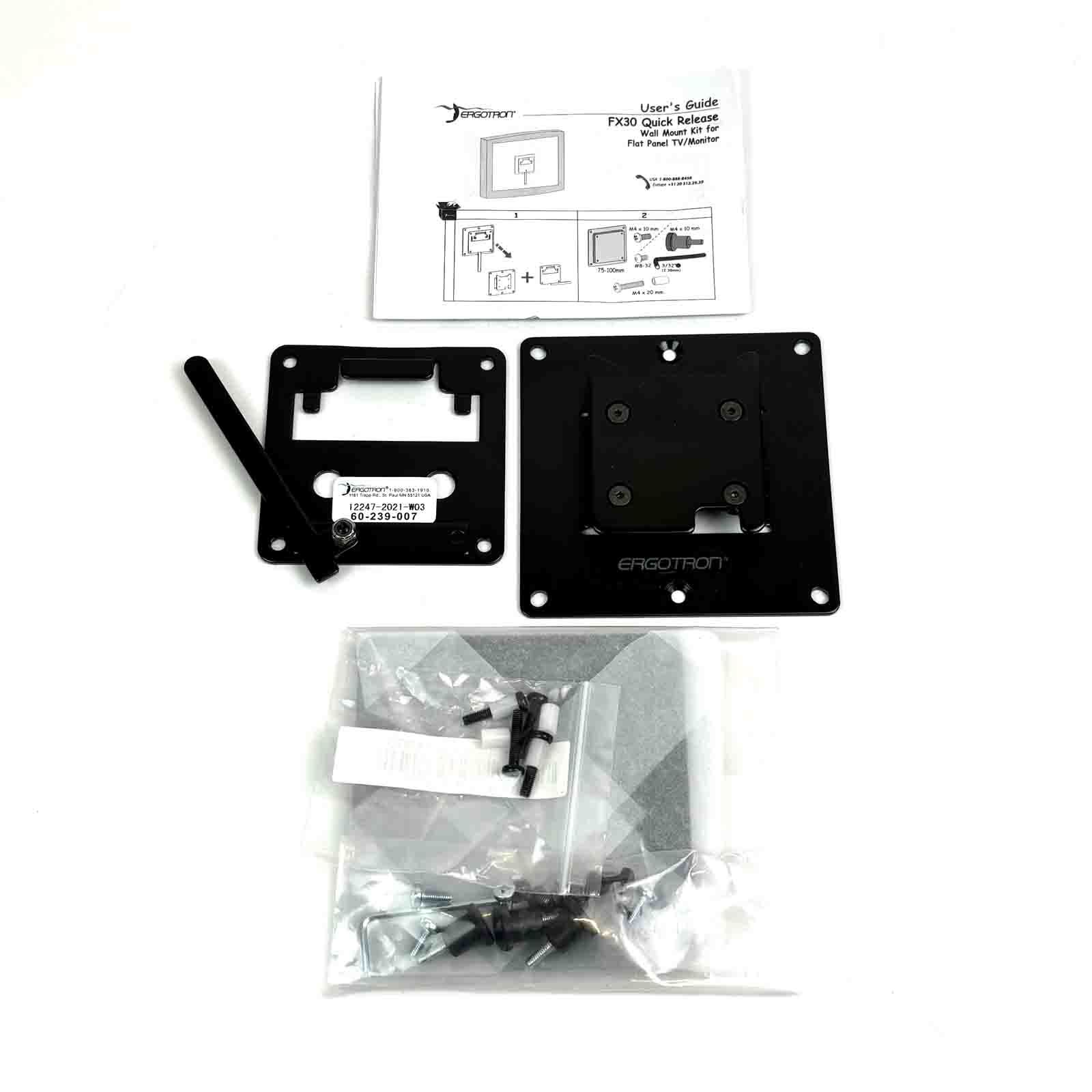 Ergotron FX30 wall mount for monitors up to 13.6 kg with VESA 75x75/100x100 mm original packaging
