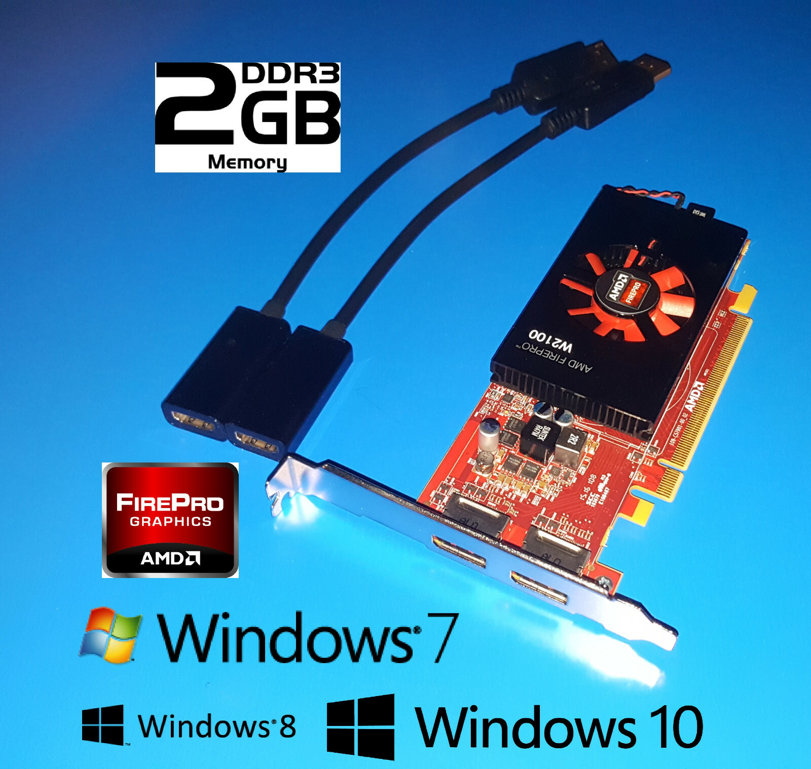 HP Workstation z240t z400 z420 z800 z820 TOWER 2GB Graphics Card w/ Dual HDMI