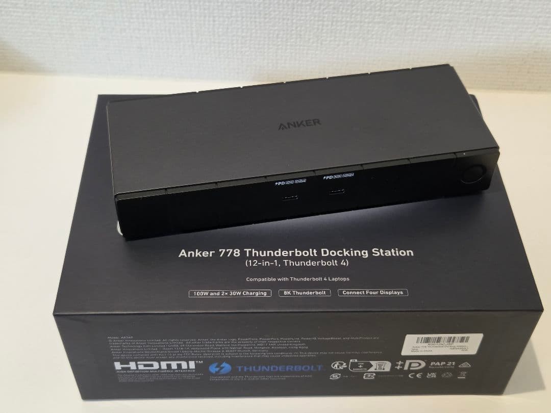 Anker 778 Thunderbolt 4 Docking Station 12-in-1 40Gbps 100W Charging for Laptop