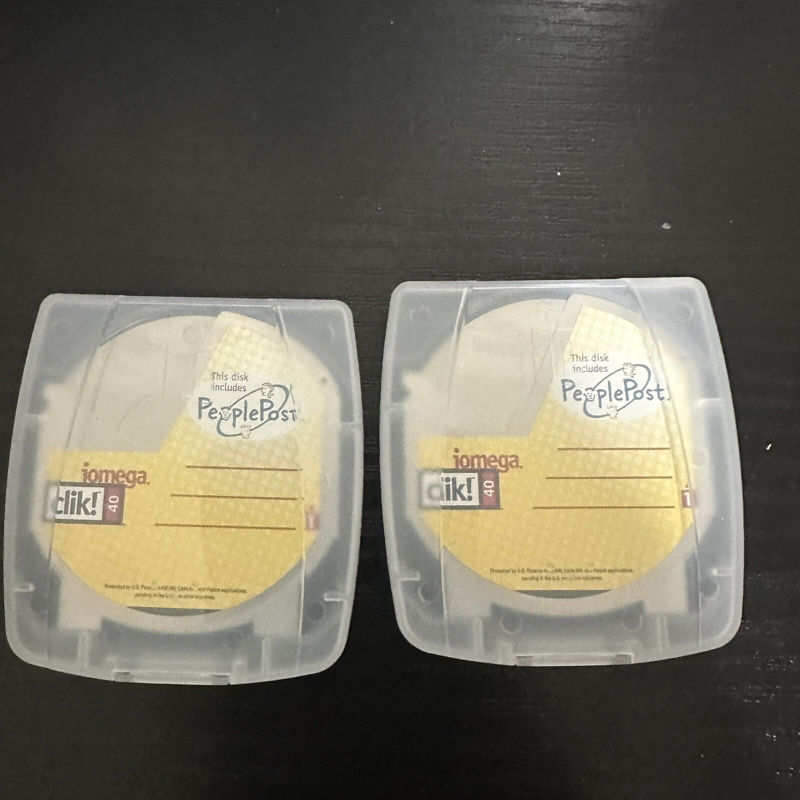 Lot Of 2 Brand New Iomega Clik Disk 40mb People Post